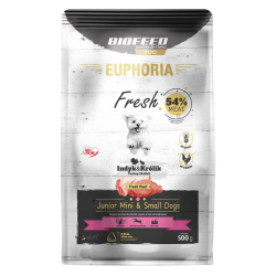 Karma sucha dla psa Biofeed EUPHORIA Fresh Meat Junior Indyk Królik XS/S 0,5kg