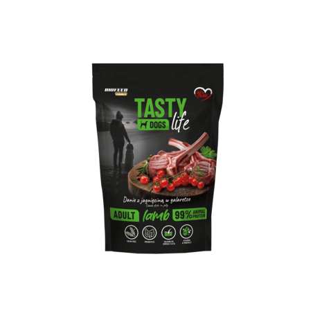 Karma mokra dla psa Biofeed Tasty Dog Life Jagnięcina 90% saszetka 500g