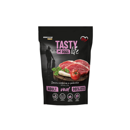Wet Dog Food Biofeed Tasty Dog Life Veal 90% Pouch 500g