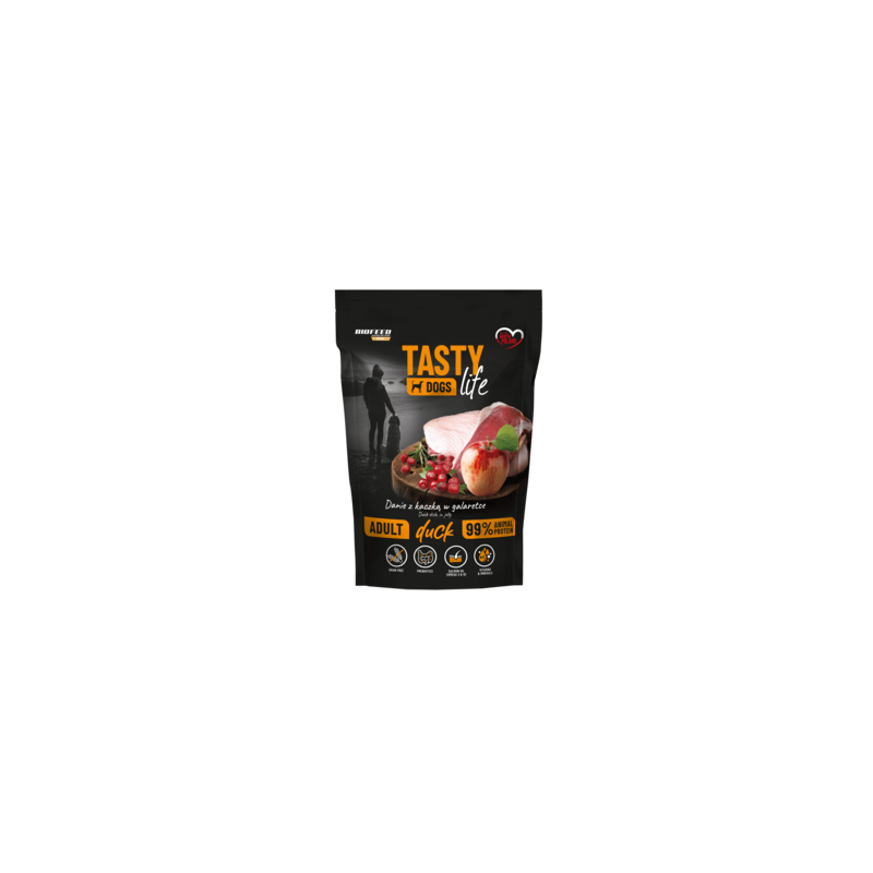 Wet Dog Food Biofeed Tasty Dog Life Duck 90% Pouch 500g