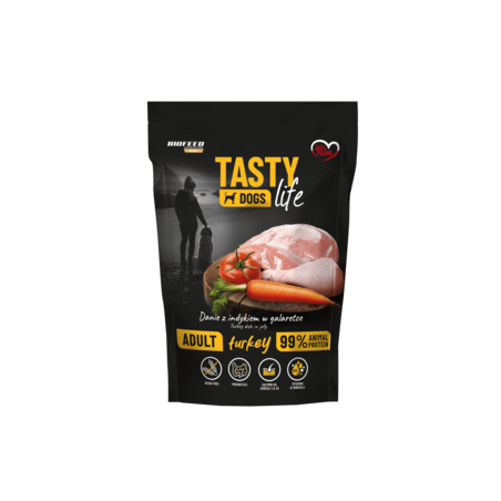 Wet Dog Food Biofeed Tasty Dog Life Turkey 90% Pouch 500g