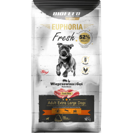 Karma sucha dla psa Biofeed EUPHORIA Fresh Meat Adult Wieprz/Gęś XL 12kg