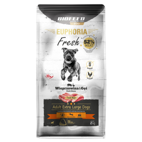 Dry dog food Biofeed EUPHORIA Fresh Meat Adult Pork/Goose XL 2kg