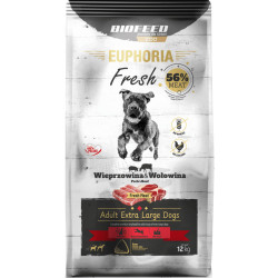 Dry Dog Food Biofeed EUPHORIA Fresh Meat Adult Pork/Beef XL 12kg