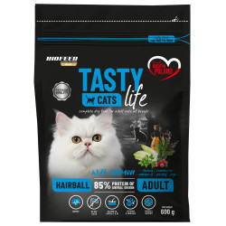Karma sucha dla kota Biofeed TASTY CATS LIFE Hairball with Salmon 600g