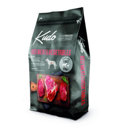 Cold Pressed Dry Dog Food Kudo Red Meat & Vegetables Med/Maxi 12kg