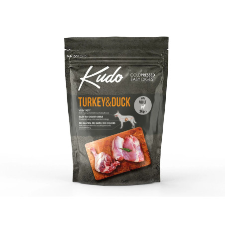 Sucha karma dla psa tłoczona na zimno Kudo Indyk&Kaczka Mini Adult 3kg