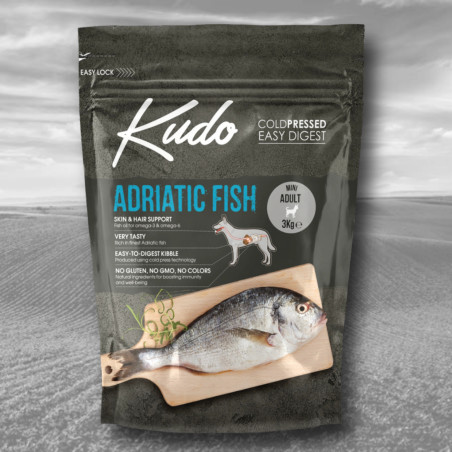 Sucha karma dla psa Kudo Ryby Adriatyckie Mini Adult 3kg