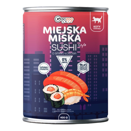 Wet Cat Food Gaczoo Miejska Miska Sushi 400g