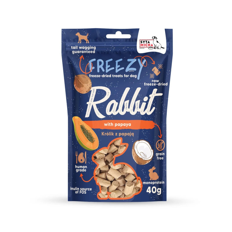 Przysmaki Syta Micha Freezy Królik z papają 40 g