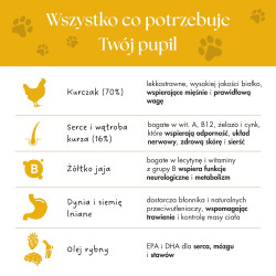 Karma sucha dla psa Dr. Malou liofilizowana pełnoporcjowa Kurczak z dynią 500G Adult Dog