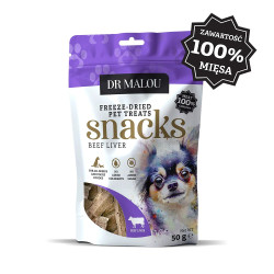 Przysmaki dla psa Dr Malou 100% liofilizowana wątroba wołowa 50g