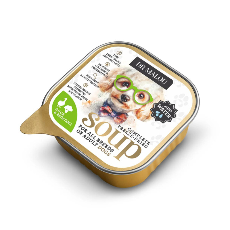 Wet Dog Food Dr Malou Soup Duck with Broccoli Complete