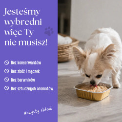 Karma mokra dla psa Dr Malou Zupka Kaczka z Jagodą - Pełnoporcjowa karma