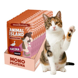 Karma mokra dla kota Animal Island Monobiałkowa Kaczka 10 x 100g
