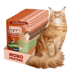 Karma mokra dla kota Animal Island Monobiałkowa Przepiórka 10 x 100G