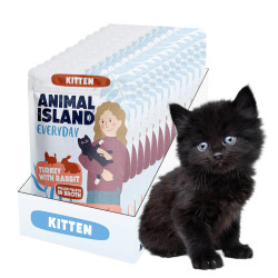 Wet Food for Kittens Animal Island Turkey/Rabbit 12x85 g