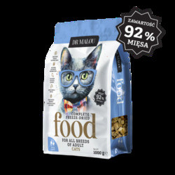 Dry Cat Food Dr.Malou Freeze-Dried Complete Food Duck with Lamb 1 kg Adult Cats
