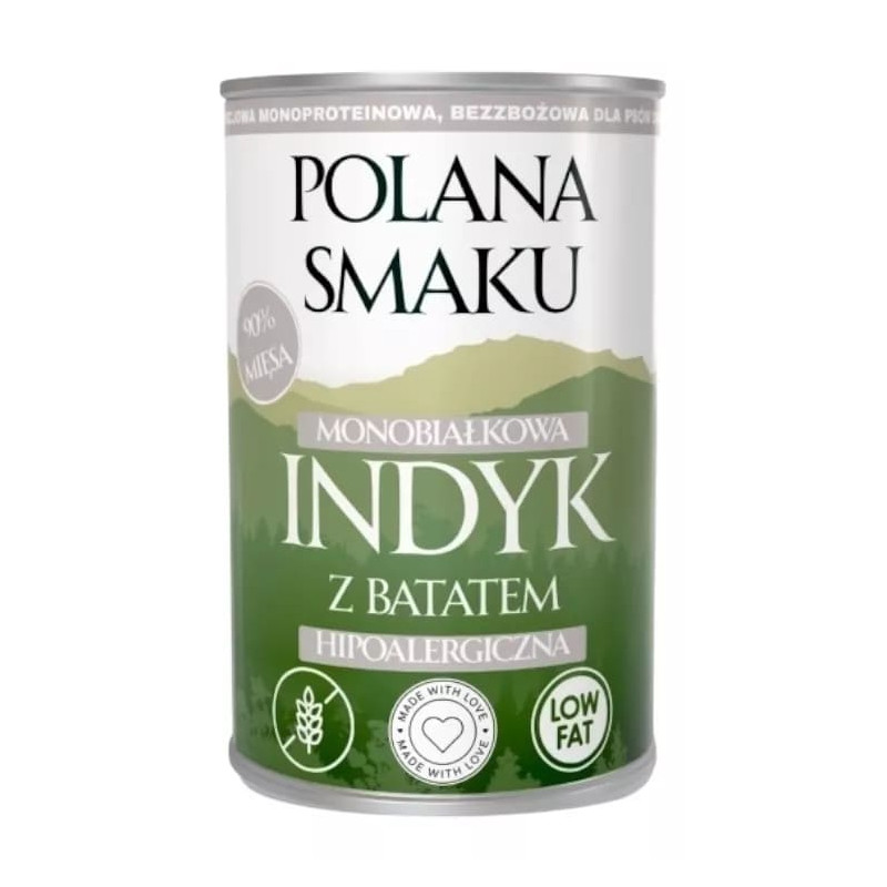 Karma mokra dla psa Polana Smaku Indyk z batatem 400g