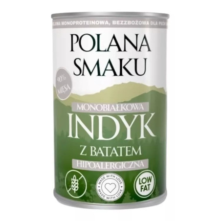 Karma mokra dla psa Polana Smaku Indyk z batatem 400g