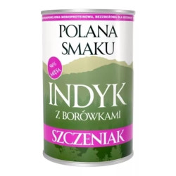 Wet Dog Food Polana Smaku PUPPY Turkey with Blueberries 400g