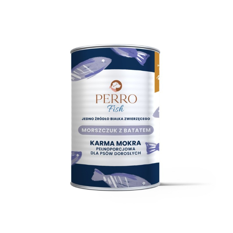 Wet Dog Food Perro Fish Hake with Sweet Potato 400 g