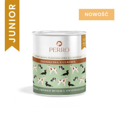 Karma mokra dla psa Perro JUNIOR Jagnięcina z cukinią 400g