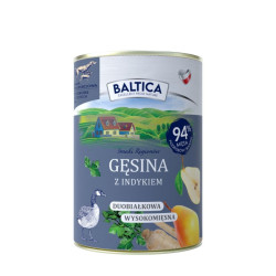 Karma mokra dla psa Baltica Gęsina z indykiem 400 g
