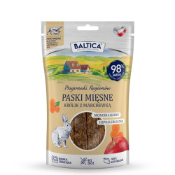 Przysmaki dla psa mięsne paski Baltica Królik z marchewką 90g