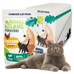 Karma mokra dla kota Animal Island Everyday saszetki kurczak 12 x 85g