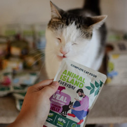 Wet Cat Food Animal Island Pouches EVERYDAY 4 Pack 4 x 85g - Poultry with Liver and Veal