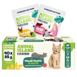 Karma mokra dla kota Animal Island Everyday Box 20 x wołowina, 20 x kurczak