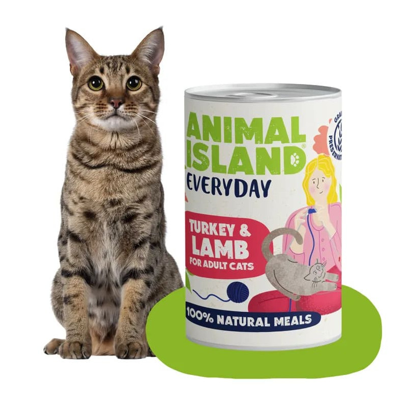 Wet Cat Food Animal Island Everyday Turkey/Lamb 400g