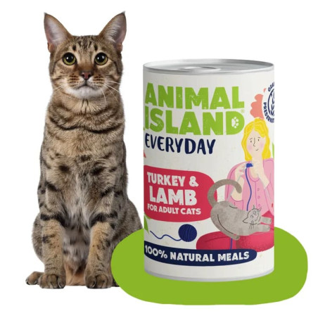 Wet Cat Food Animal Island Everyday Turkey/Lamb 400g