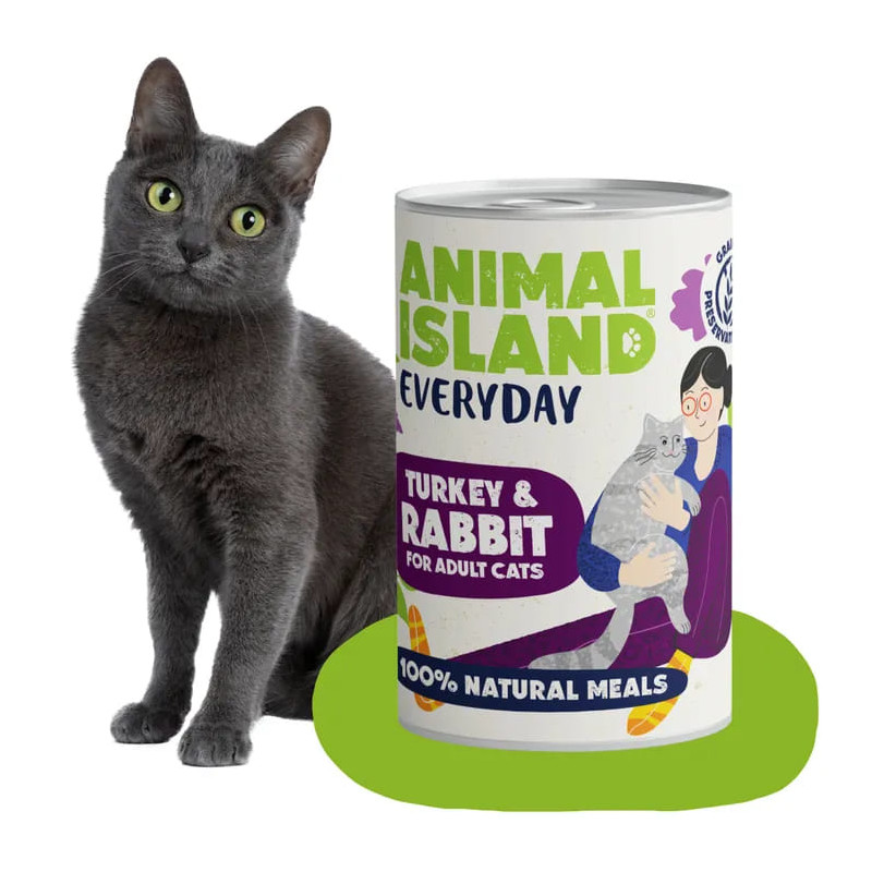 Karma mokra dla kota Animal Island Everyday Indyk/Królik 400g