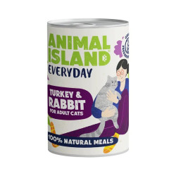 Wet Cat Food Animal Island Everyday Turkey/Rabbit 400g