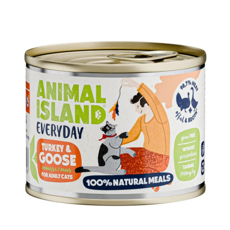 Wet Cat Food Animal Island Everyday Cat Turkey/Goose 200g