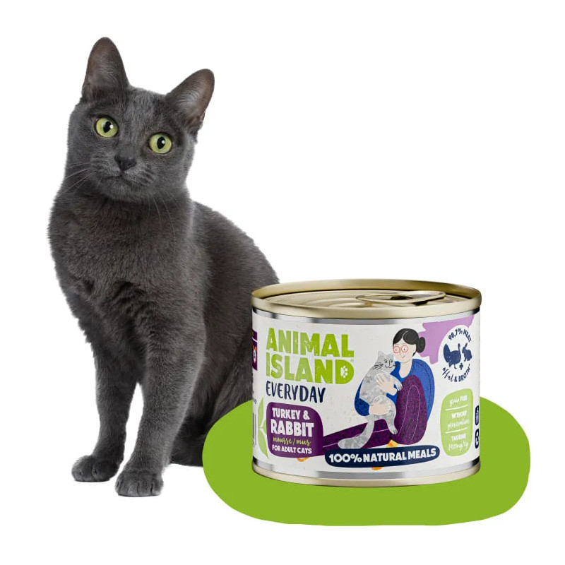 Wet Cat Food Animal Island EVERYDAY Cat Turkey/Rabbit 200G