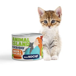 Karma mokra dla kociąt Animal Island Everyday z indyka i kaczki 185g