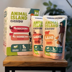 Wet Dog Food Animal Island EVERYDAY Pouches 4 x 150g Venison and 4 x 150g Lamb