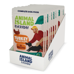 Karma dla psa Animal Island Saszetki Indyk 10 x 150 g Rosół