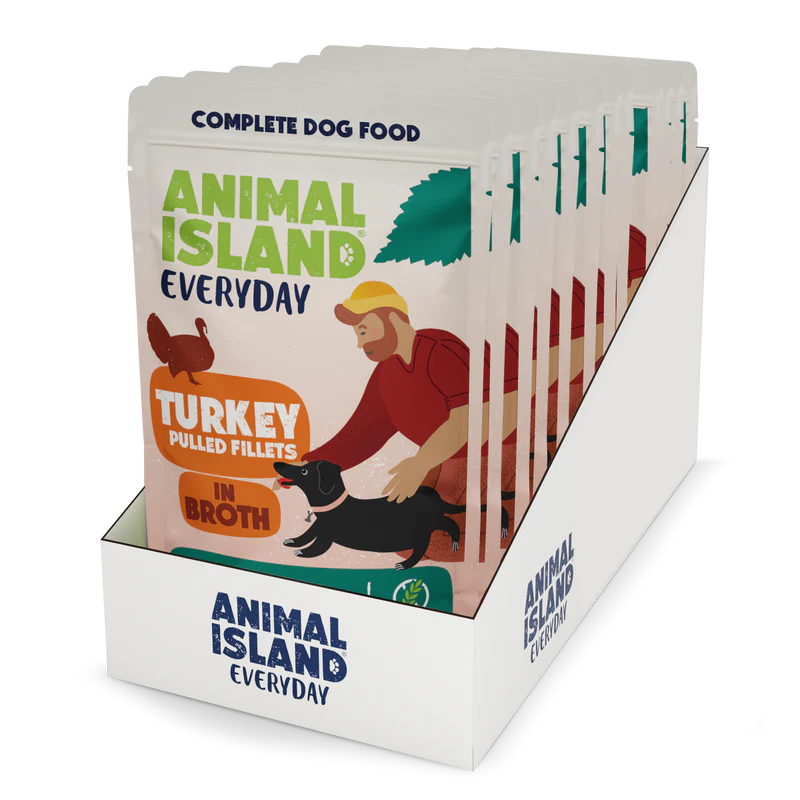 Dog Food Animal Island Pouches Turkey 10 x 150 g Broth