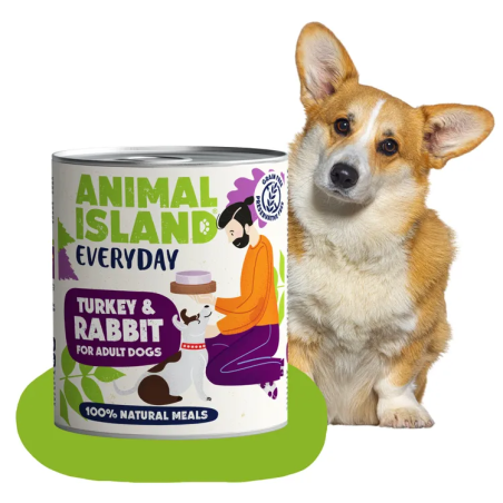 Karma mokra dla psa Animal Island Everyday indyk królik 800g