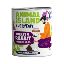 Karma mokra dla psa Animal Island Everyday indyk królik 800g
