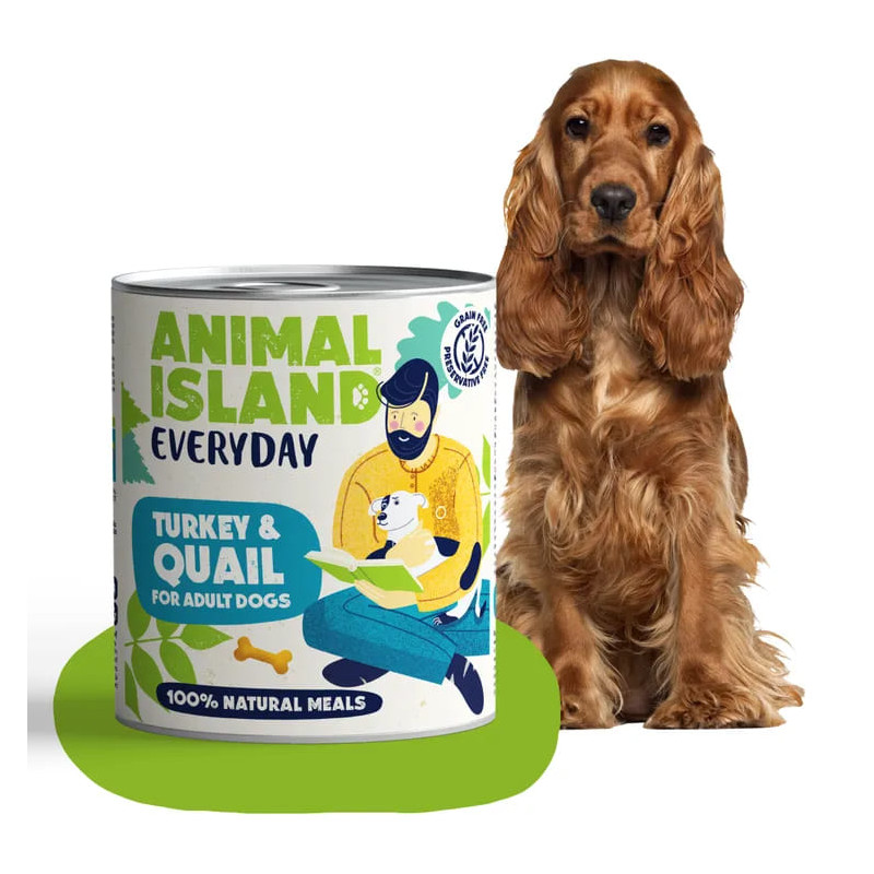 Karma mokra dla psa Animal Island Everyday indyk przepiórka 800g