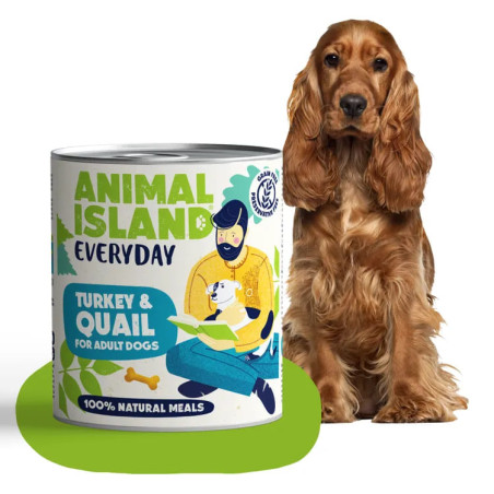 Karma mokra dla psa Animal Island Everyday indyk przepiórka 800g