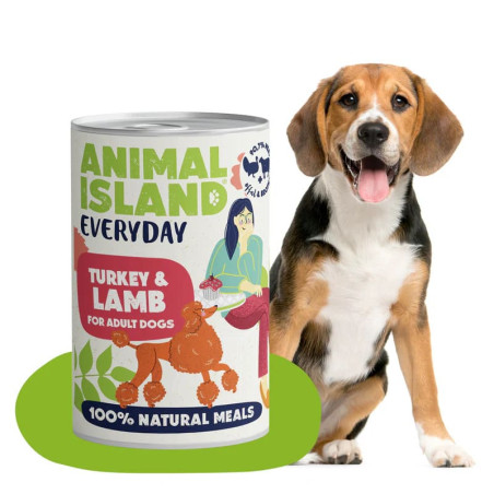 Karma mokra dla psa Animal Island Everyday Indyk Jagnięcina 400g