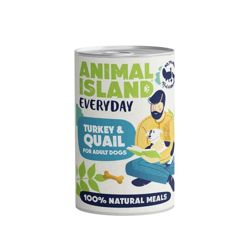 Karma mokra dla psa Animal Island Everyday indyk przepiórka 400g