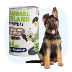 Food for Puppies Animal Island Everyday with Veal and Rabbit 400g