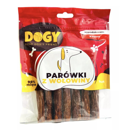 Przysmaki dla psa DOGY Parówki z wołowiny 7szt
